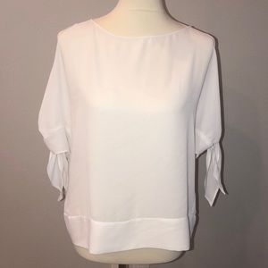 EXPRESS Ivory Cold Shoulder Top